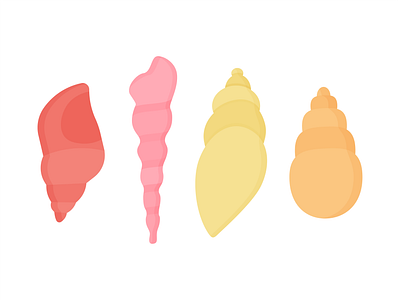 Day 228 - 366 Days of Illustration Challenge - MintSwift beach digital illustration flat design flat illustration flatdesign illustration illustrations illustrator maritime mintswift nautical ocean sea seashell seashells shell snail snailshells vector vector illustration