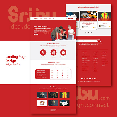 Sribu Landing Page design graphic design landing page landing page design ui website design