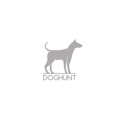 doghunt dog illustration logo vector