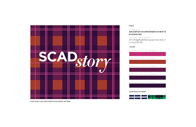SCADstory Logo and Plaid branding illustrator logo logo design logotype plaid portfolio scad type typography vector wallpaper