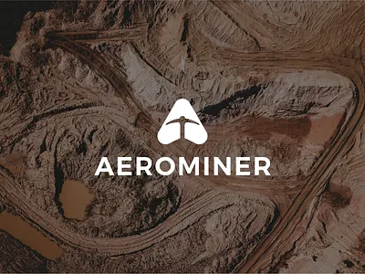 Aerominer branding design flat design flat logo flatdesign icon logo mining simple simple logo simplistic