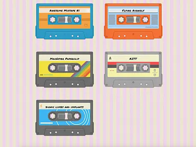 Cassette Tapes Illustrations animated cassette css illustration tape
