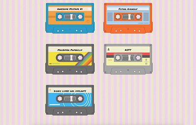 Cassette Tapes Illustrations animated cassette css illustration tape