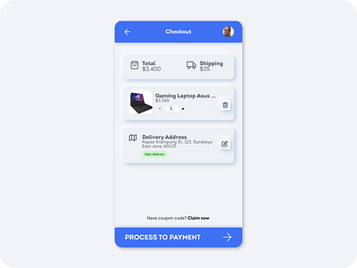 Neumorphism Checkout Page app design ui ui design ui kit uidesign uiux ux web design