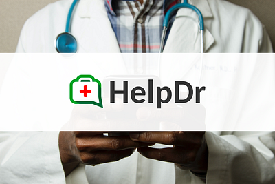 HelpDr apps logo branding chat app clean design flat design flat logo flat logo design flatdesign logo logo design medic chat medic logo medical app medical care medical design medical logo vector