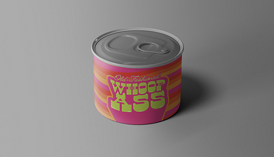 Old Fashioned Can of Whoop Ass branding can groovy packaging packagingdesign retro vintage