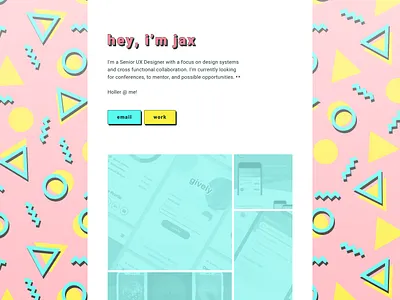 Personal Site 90s colorful design design system interface pattern portfolio retro styleguide uiux vintage web design