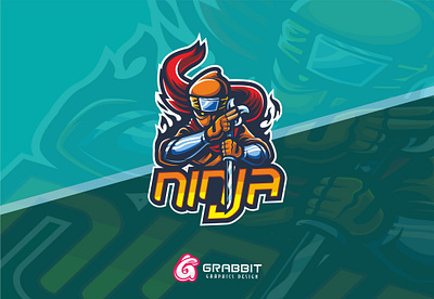 NINJA ESPORT LOGO cartoon cool design illustration logo logo mascot mascot mascot character simple vector