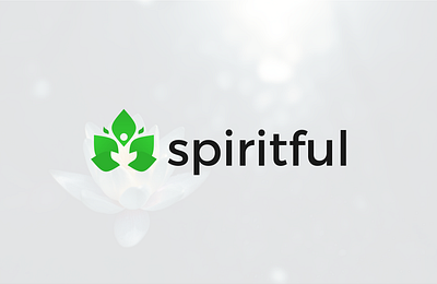 Spiritful app design app logo design apps logo branding clean design flat design flat logo flat logo design flatdesign logo logo design meditation meditation app meditation app logo meditations vector yoga app yoga logo