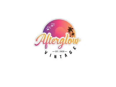 Afterglow design icon illustration logo typography vector