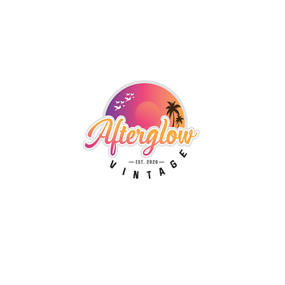 Afterglow design icon illustration logo typography vector