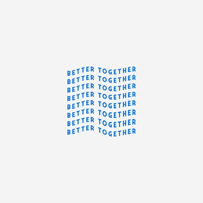 BETTER TOGETHER art design icon illustration illustrator lettering logo minimal typography vector