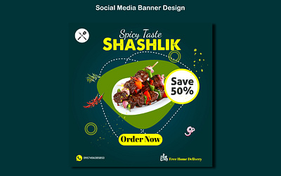 Social Media Banner Design advert advertisement banner banner ad design flyer food poster