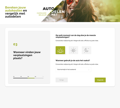 Autodelen calculator car expenses sharing ui ux