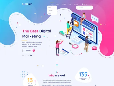 SeeMar - SEO Project WIP agency blog creative design marketing seo template wordpress