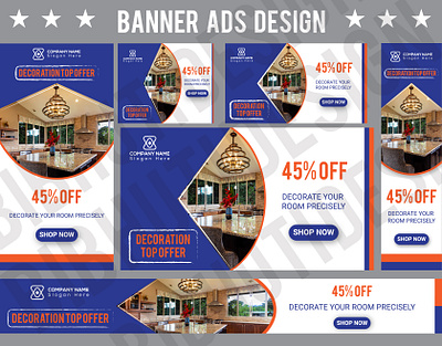 Banner Ads Design of Room Decoration Offer adobe ads ads design adsense background banner banner ad banner ads banner design banners bar blue branding business decoration design dribbble graphics design offer room