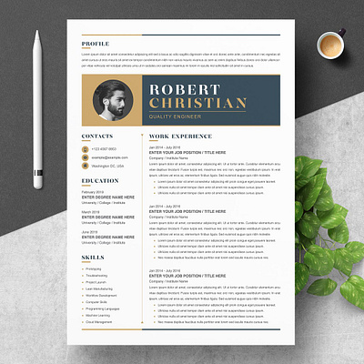 Resume Template for Microsoft Word clean resume creative resume curriculum vitae cv template download free modern modern resume professional resume resume template template