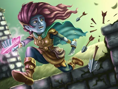 Escape 2d 2d art 2d character art cartoon character character design concept art digital art digital illustration digital painting fantasy art illustration