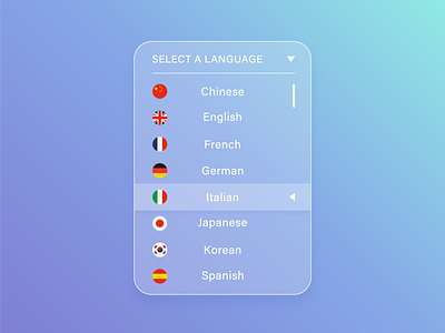 Daily UI Challenge #027 - Dropdown app challenge dailyui dropdown graphic language menu ui ux web