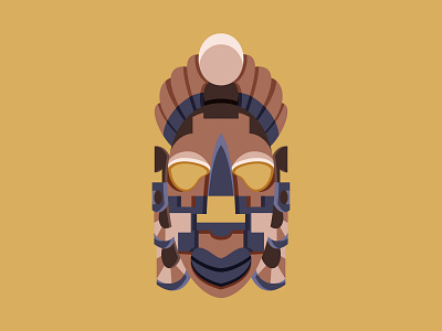 Mayan Tribe 2d 2d art adobe illustrator ancient design art designdaily flat flat illustration geometric graphic illustration illustration design mask mayan tribe vector