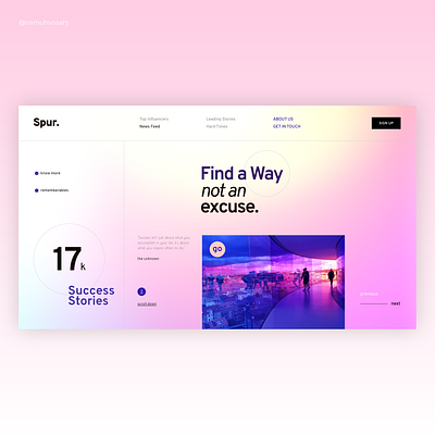 Spur. adobexd attractive clean ui color palette design inspirational minimalistic motivation successstory ui ux web webdesign xd design xddailychallenge