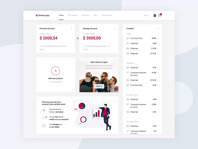 Banking App - Transferring Money app application balance bank banking banking dashboard desktop finance fintech funds stepwise transaction transfer transfer money ui ux