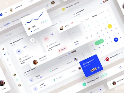 Banking Dashboard Interface app banking clean design desktop interface minimal social ui ui design uiux ux web webdesign website