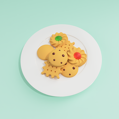 cookies 2 3d art 3d illustration 3d modeling cookies digital art food illustration fusion360