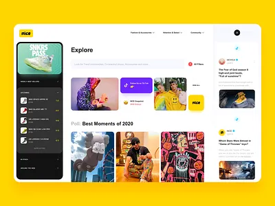 NICE APP adidas app design fashion fear of god flat jaychou kaws neumorphism nice nike sneakers snkrs social ui ux web