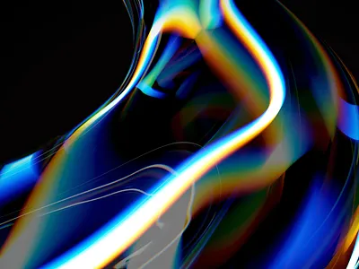 FRAY 02 3d abstract chroma color curves design dispersion glass illustration light movement rainbow spectrum visual art visual design