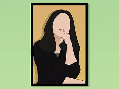 Portrait illustration art characters design figma frame idle illustration portrait pose sitting stay home stay safe wallpaper