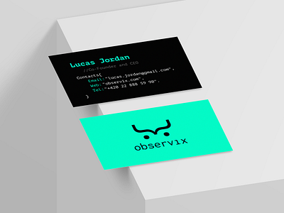 Observix - Business Card Design brand identity branding branding design business business card business card design businesscard clean design colorful design idenity it logo minimalism minimalist programmer programming typography