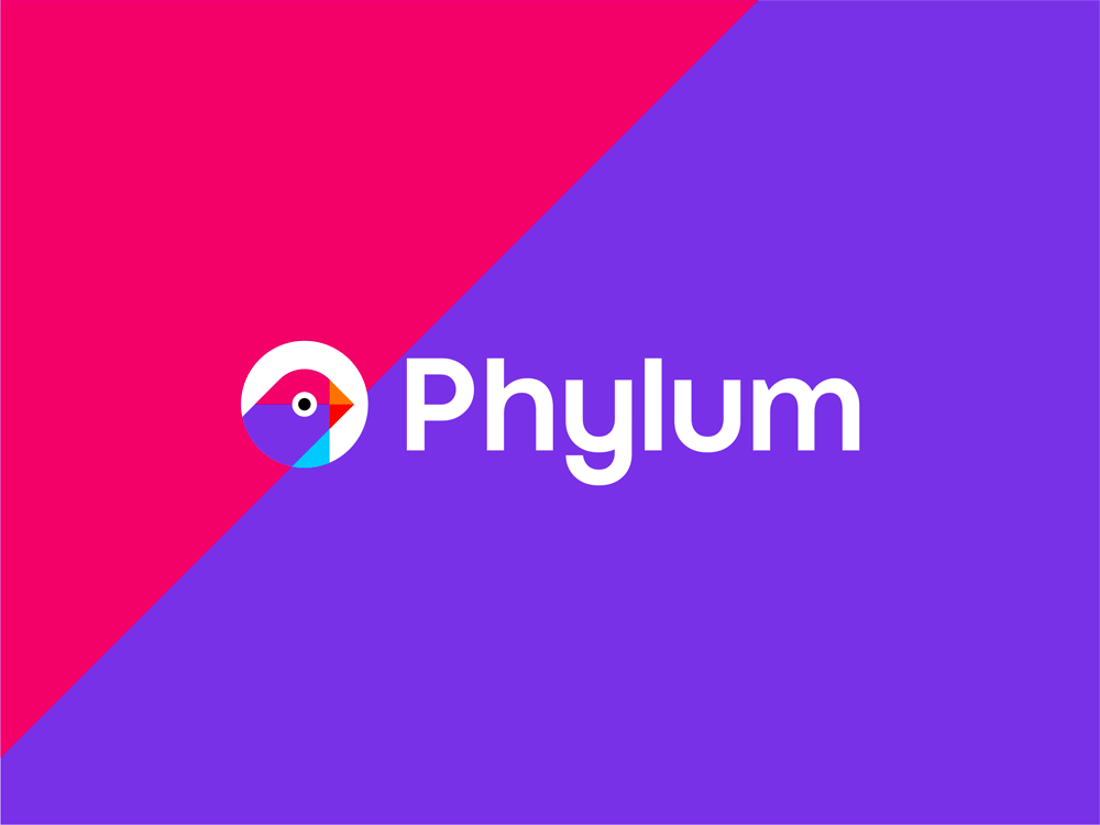 Example of Phylum, software development security logo design
