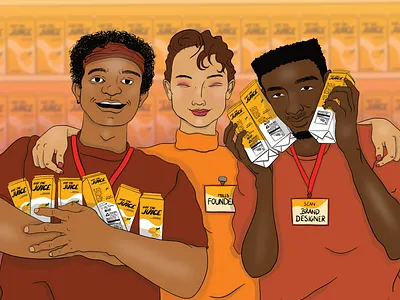 Startup Registry Illustration affinity app art artwork brand branding creative designer diversity founder gradient illustration juice