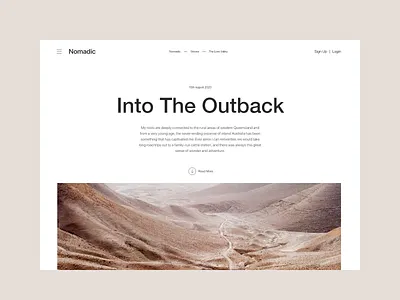 Nomadic - Article Page article article page blog clean concept design minimal ui uiux ux website