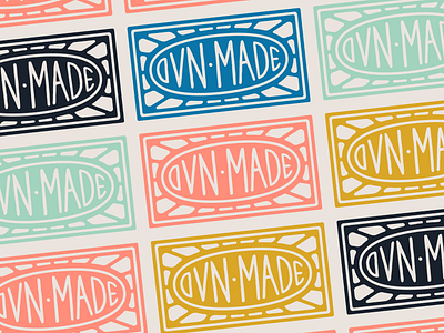 DVN MADE badge branding lettering lockup logotype stamp texture typography