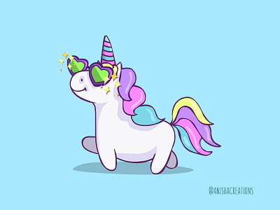 Fabulous Unicorn animals art cartoons character cute design diva doodle drawing fabulous fantasy fashion funny horse illustration kawaii magic mystical positive unicorn