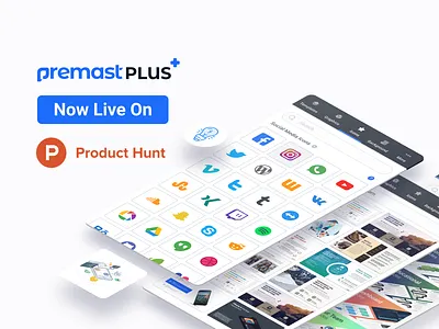 Premast Plus on Product Hunt creative design free live plugin plus powerpoint product product hunt