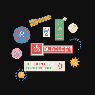 Bubble Tea Hut - Brand Identity brand identity branding bubble tea logo logo design