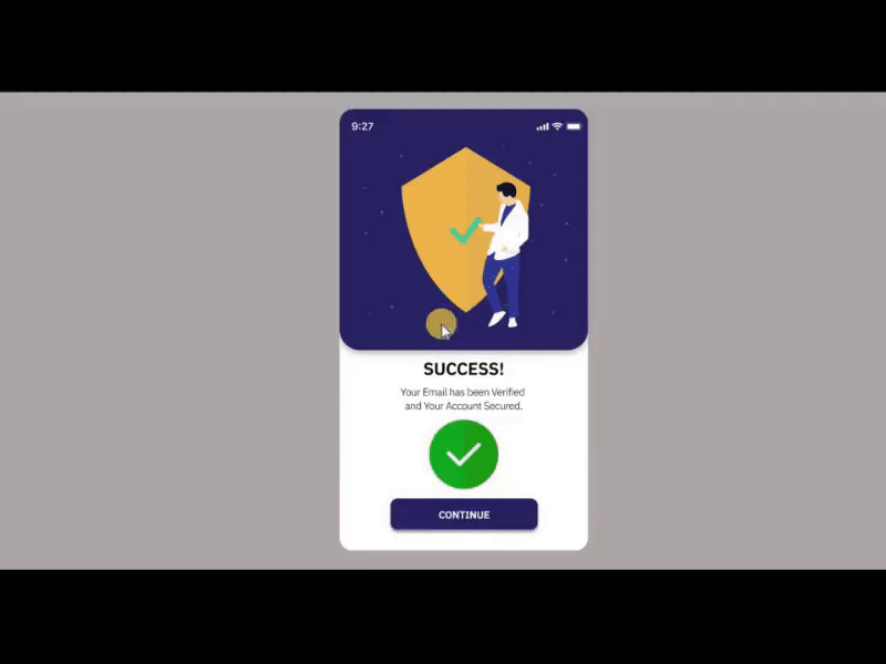 Confirmation Prototype animated gif confirmation dailyui design figma prototype animation ui ux