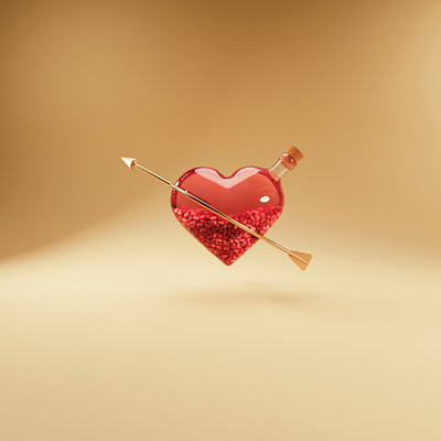 Love Potion 3d blender cycles icon illustration