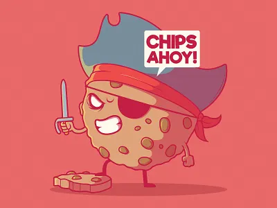 Chips Ahoy! branding character design food food app funny game graphic illustration imagination inspiration logo pirate vector
