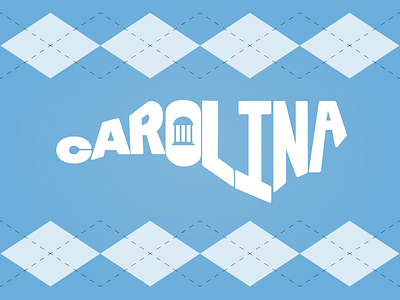 Go Heels argyle blue carolina nc old well type unc