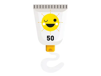 Sunscreen bottle beach character child cut flat flat illustration health holidays illustration simple skin skin care skincare smile summer sun vacations vector