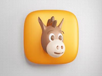 Sticker Mule 3D Icon 3d app icon icon design mule print stickermule stickers thebigbangicons