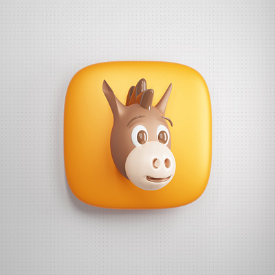 Sticker Mule 3D Icon 3d app icon icon design mule print stickermule stickers thebigbangicons