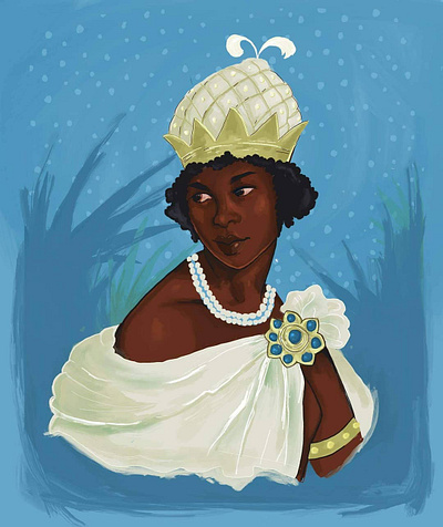 A Warrior Queen african queen cartoon concept art design digital digitalart drawing fashion illustration painting procreate queen texture