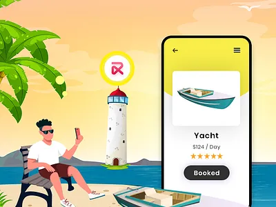 Yacht Booking Script app design ui