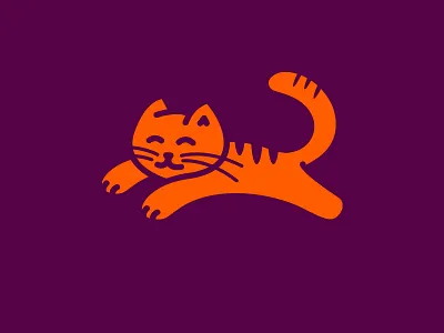cat animal brand cat design logo mark minimal