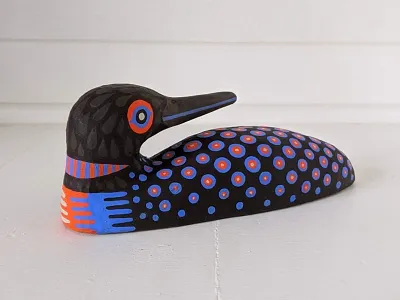 Loon animal carving drawing illustration loon